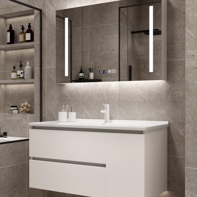 Environment Friendly Painted Bathroom Vanity Unit 800mm Mirror lighted 1