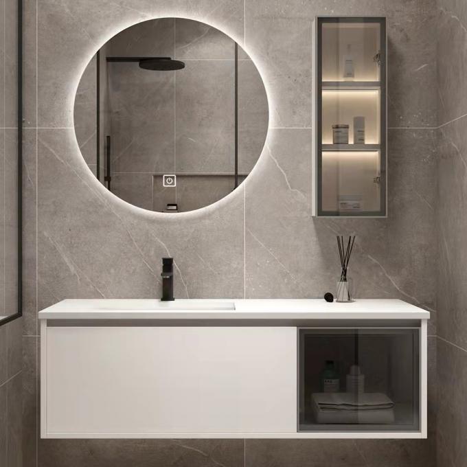 Environment Friendly Painted Bathroom Vanity Unit 800mm Mirror lighted 2