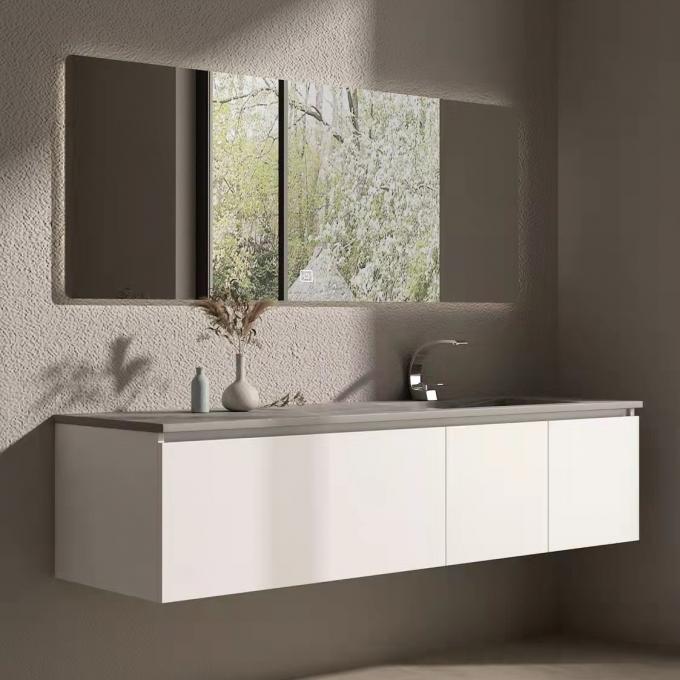 Environment Friendly Painted Bathroom Vanity Unit 800mm Mirror lighted 3