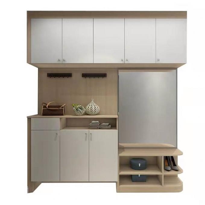 Plywood Shoe Storage Cabinet Entryway Display Cupboard 1