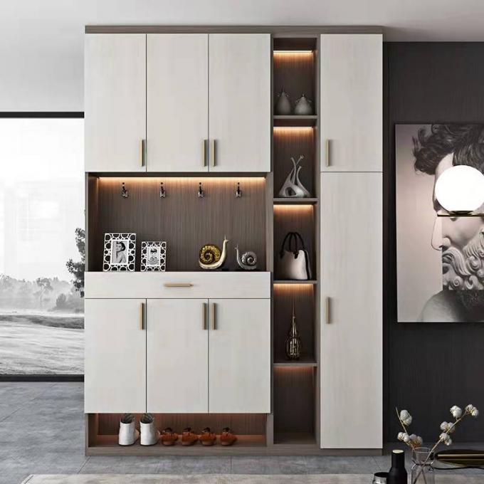 Plywood Shoe Storage Cabinet Entryway Display Cupboard 2