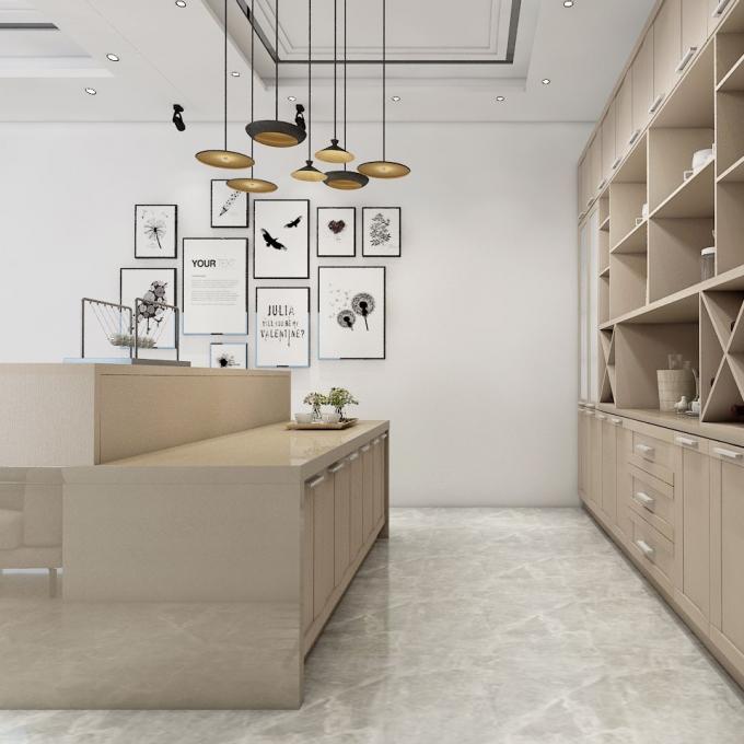 Factory Manufacturer Supplier Slatted Dining Room Cabinet  Kitchen Table Laminate 1