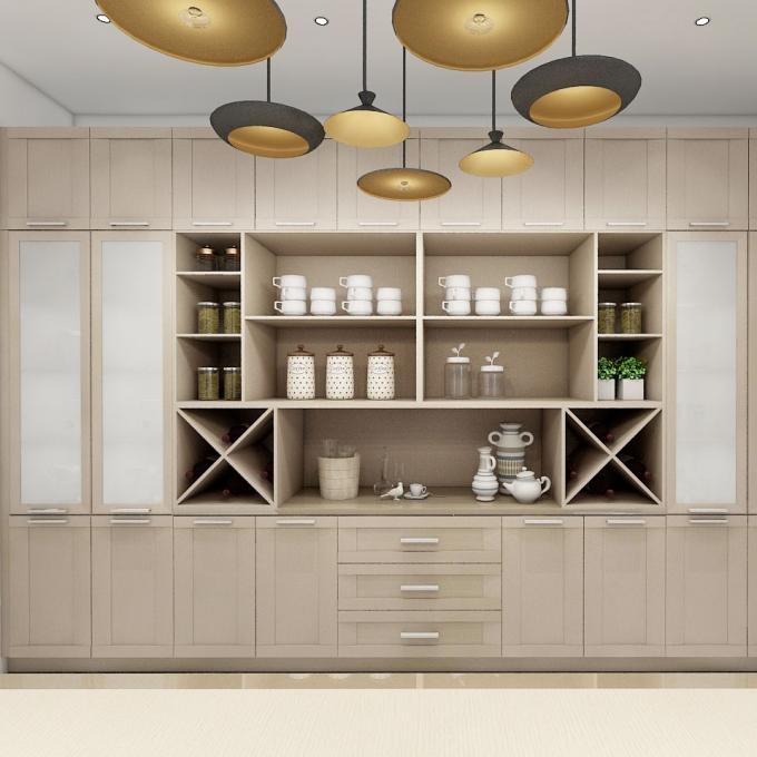 Factory Manufacturer Supplier Slatted Dining Room Cabinet  Kitchen Table Laminate 2