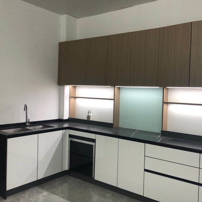 Modern Kitchen Cabinet Eco Friendly Scratch Resistant Particle Board Doors 2