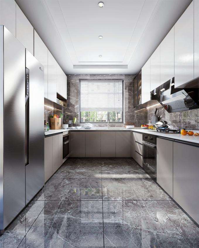 Customizable Plywood Doors Cabinet Moduar Kitchen Furniture Design Wood Lacquer 2