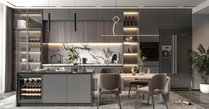 Custom Kitchen Cabinets Premium Quality Wood Exquisite European Style Factory 1