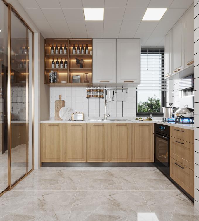Custom Modern Luxury Wood Melamine Kitchen Storage Cabinets White Shaker 4
