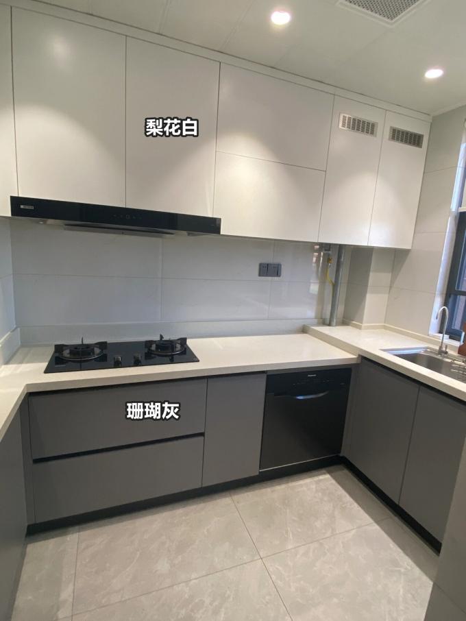 Direct Manufacturer Ready Made Finished Aluminum Glass Door Kitchen Cabinet 2