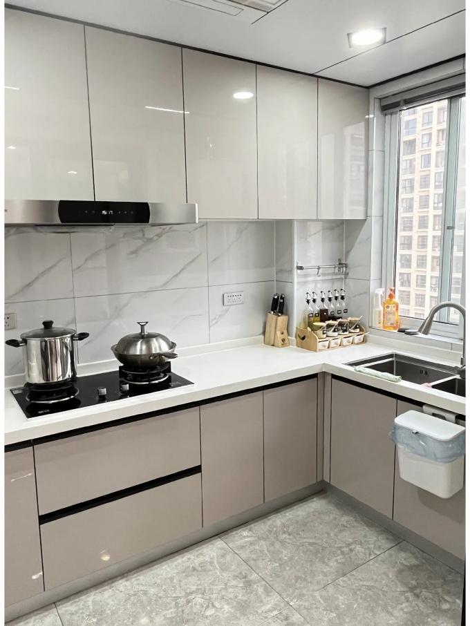 Modular Kitchen Cabinet Design With Rta Lacquer Finish For Residence 1