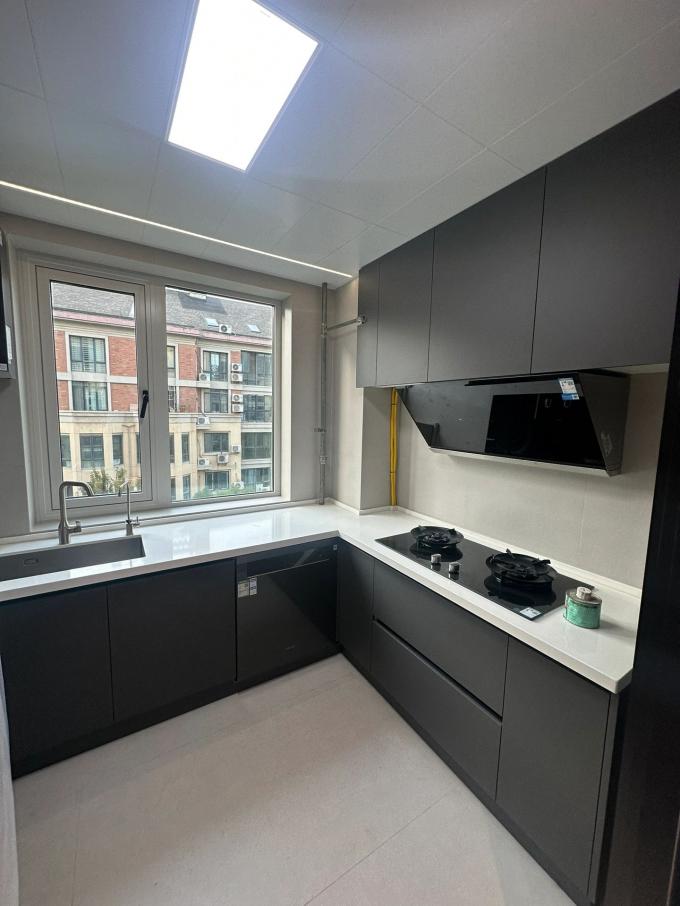 Modular Kitchen Cabinet Design With Rta Lacquer Finish For Residence 2