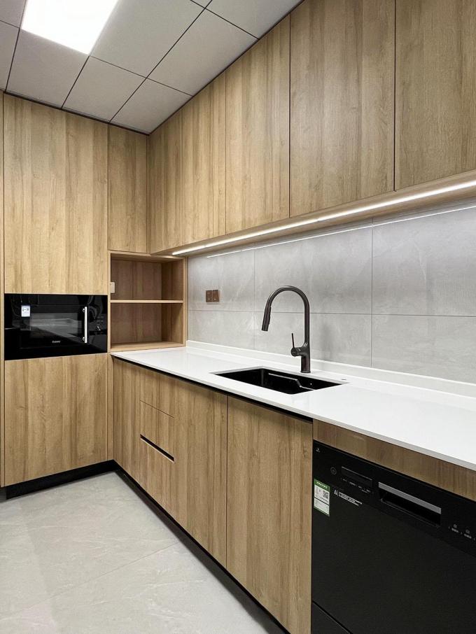 Contemporary L-Shape Medium Kitchen Shaker Cabinets Modular Customized Furniture 2