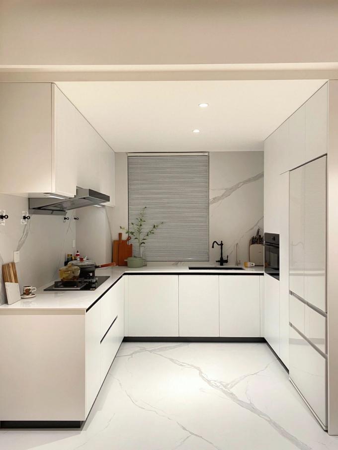 Contemporary L-Shape Medium Kitchen Shaker Cabinets Modular Customized Furniture 4