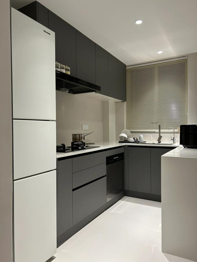 Modern Kitchen Cabinet with Marble Countertop for Apartments 3