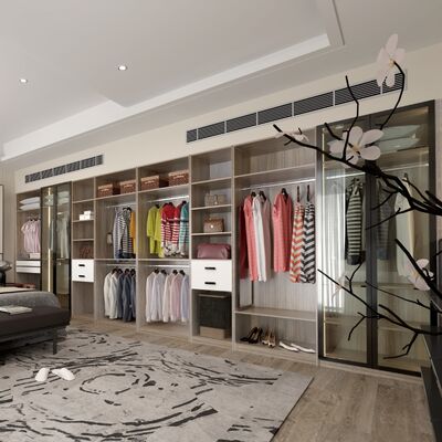3 Hinged Bedroom Closet Cabinets 7ft Wardrobe Sliding Door Customized