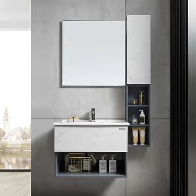 Customized  PVC Woodgrain 72 Inch Bathroom Vanity cabinets ODM