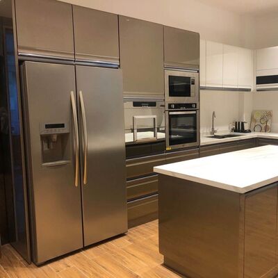 buy Customized Modern Design Smart Kitchen Automatic Door Kitchen Cabinets online manufacturer