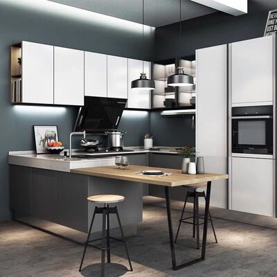 buy Door Panel Finish Modern Style Particle Board Kitchen Wall Hanging Cabinet online manufacturer