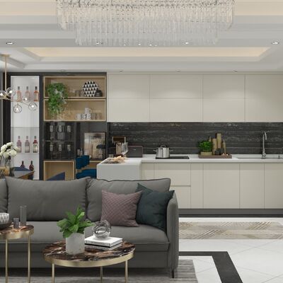 buy Modular Kitchen Cupboard Set Cabinet Modern Kitchenette With Sink Melamine online manufacturer