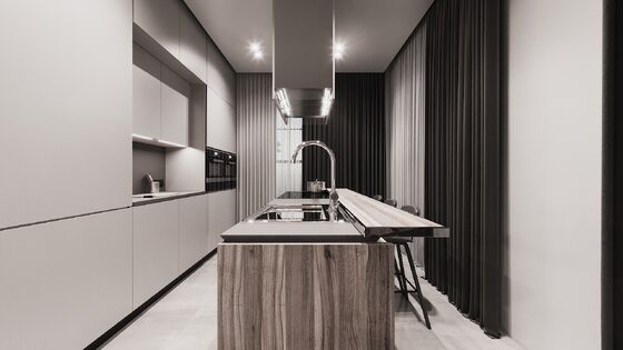 Modern Cabinets Furniture Industrial High Glossy Lacquer Wood Kitchen Cabinet