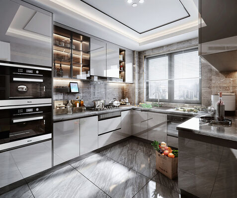 Assemble Kitchen Cabinets Solid Wood Shaker Style Modular Particle Board