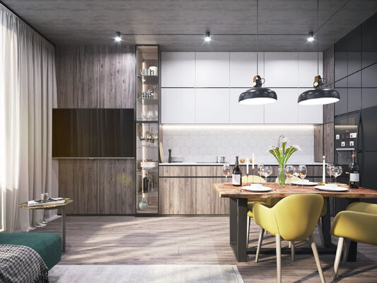 High End Custom Luxury Modern Melamine Full Kitchen Furniture Cabinet For Home