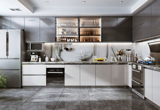 Modern Luxury Interior Furniture Flat Pack Design Cupboard Kitchen Cabinets