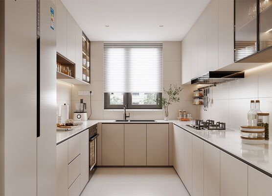 buy Modern Design White Color And Wood Kitchen Cabinets online manufacturer