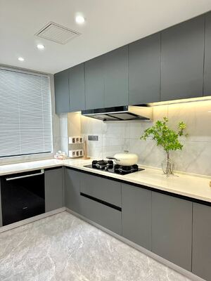 buy Kitchen Cabinet With 304 Ss Metal Countertops And Double Sinks For Hotel online manufacturer