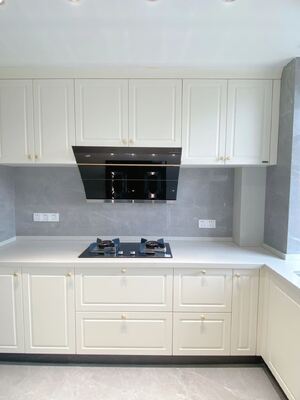 Anti-Scratch Lacquered Hygienic Particle Board Kitchen Cabinet