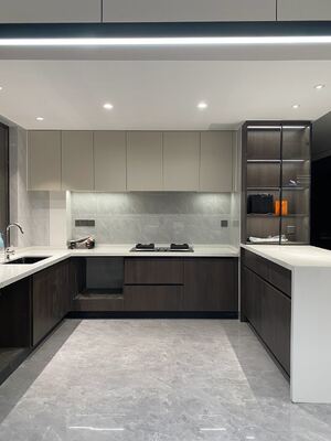 buy Waterproof Classic Lacquer Kitchen Cabinet With Bar Counter Or Apartment online manufacturer