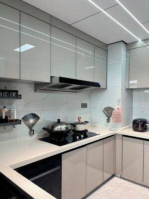 Plywood Door Material Modern Commercial Furniture Ready Made Kitchen Cabinets