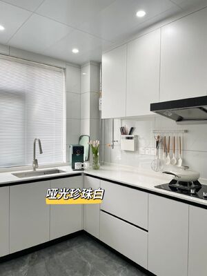 buy L Shape Plywood Kitchen Cabinets with Quartz Countertop online manufacturer
