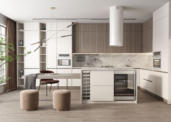 Residence/Apartment/Hotel Water Proof Cabinet Melamine Kitchen Cabinet