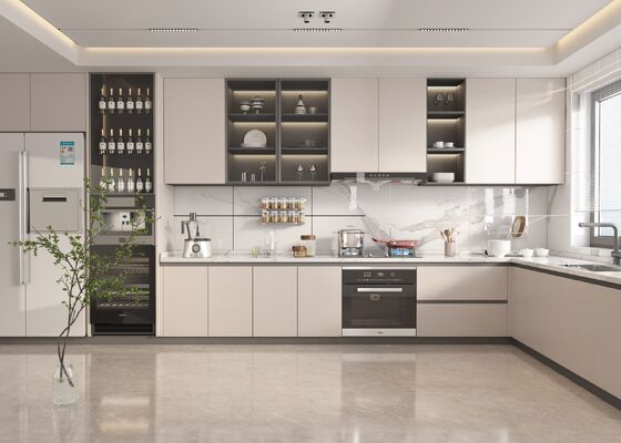 buy U Shaped Kitchen Cabinets with Self Closing Doors online manufacturer