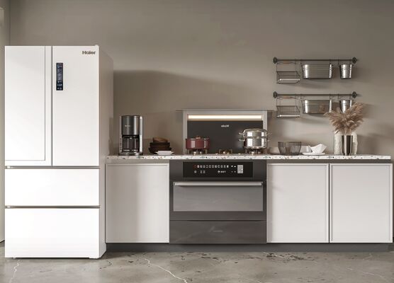 L Shape MDF Lacquer Kitchen Cabinets Set Modural Kitchen Furniture for Villa