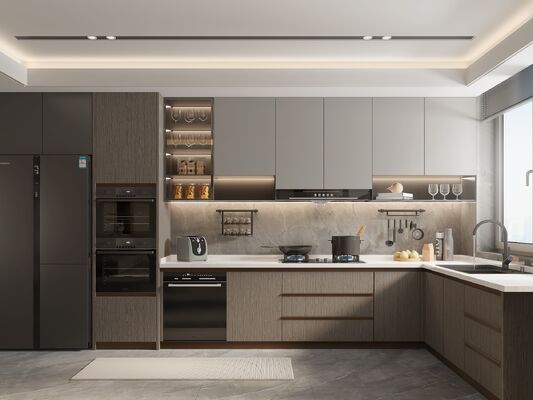 buy Hotel Project Modular Shaker Design Furniture Island Pantry Kitchen Cabinet Unit online manufacturer