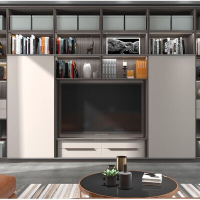 Modern Minimalist TV Entertainment Stand Media Console Lacquer Finish