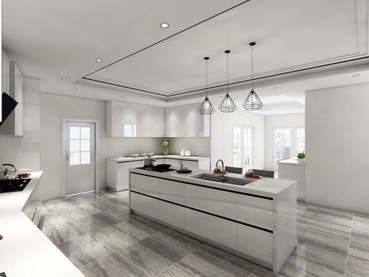 Commercial MDF Modular Modern Kitchen Cabinet Modular Lacquer Finish