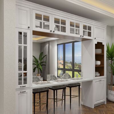 Readymade Kitchen Sink Cupboard Cabinets Frameless Brushed Nickel Hardware