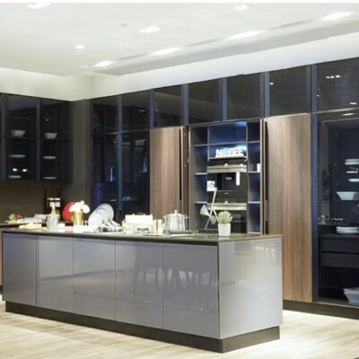 ODM Slab Modern Kitchen Cabinet Makers Paticle Board Carcass