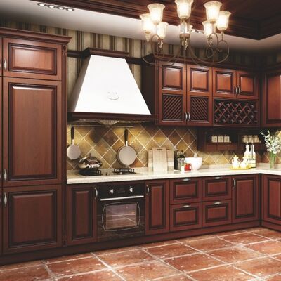 Modular Veneer Cabinets Shallow Pantry Lacquer Finish For Kitchen