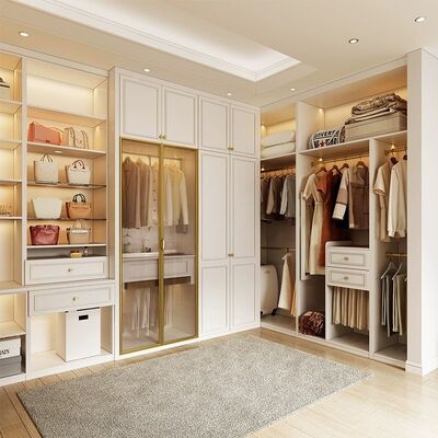 Particle Board Walk In Robe Storage Wardrobe Furniture Anti Scratch