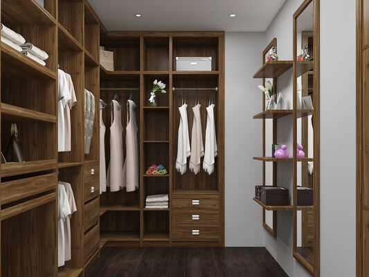 Hinged Door MDF Built In Walk In Wardrobe Furniture Custom