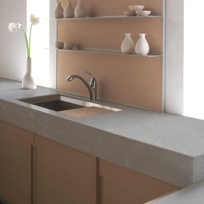 Scratch Resistant Artificial Quartz Countertops 2cm For Kitchen Vanity