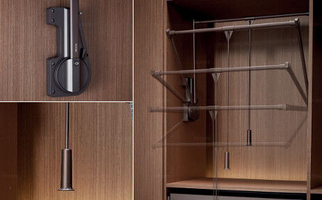 OEM Wood Wardrobe Accessories Adjustable Rack For Modern Clothing Storage