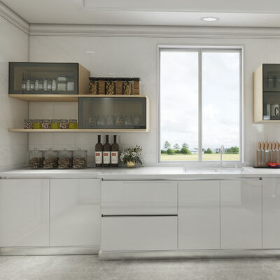 Furniture Flat Pack Kitchen Cabinet Designs White Gloss Kitchen Set