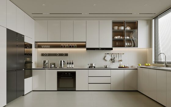 Complete Kitchen Cabinet Furniture Set With Hanging Cabinet Easy Clean Accessories