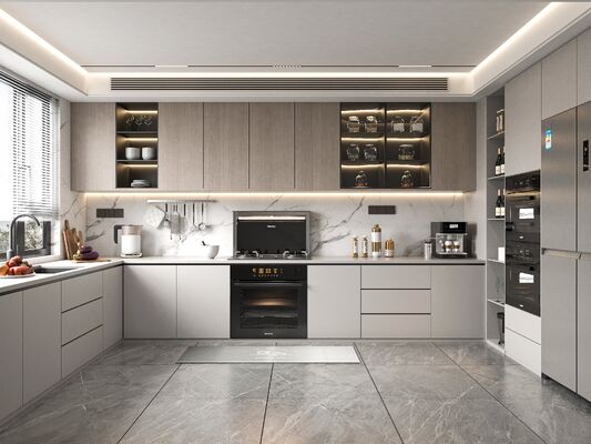 Furniture Supplier Model Lacquer Cabinet Kitchen With Led Light