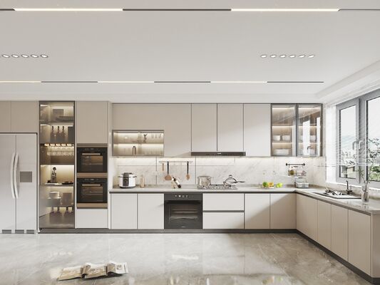 Mdf Material Modern Design Assembled Kitchen Cabinets With Accessories