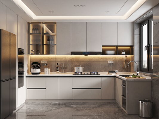 Mdf Material Modern Design Assembled Kitchen Cabinets With Accessories